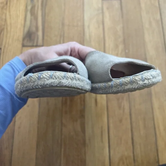Verbenas Cruz Open Toe Suede Espadrille in Tan Piedra Size 38 Made In Spain - Picture 13 of 13